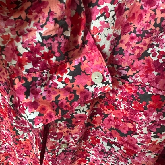 NWOT/EUC J.JILL Beautidul Floral Button-Down Blouse, SZ M - Picture 5 of 11